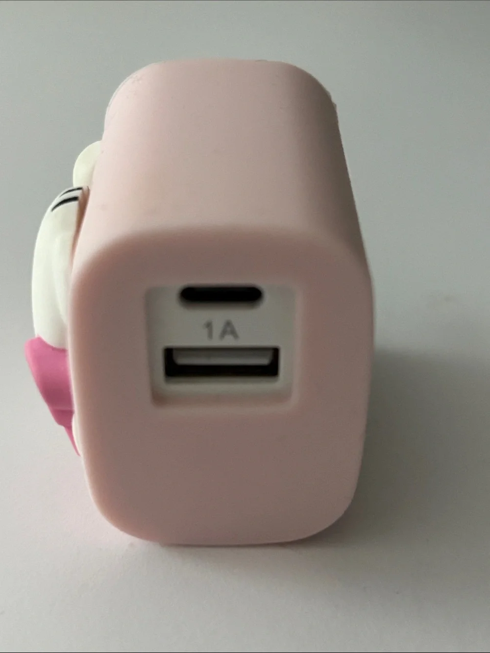 Hello Kitty Pink and White Plug Cover with Bow Accent & (2) Wire Protectors